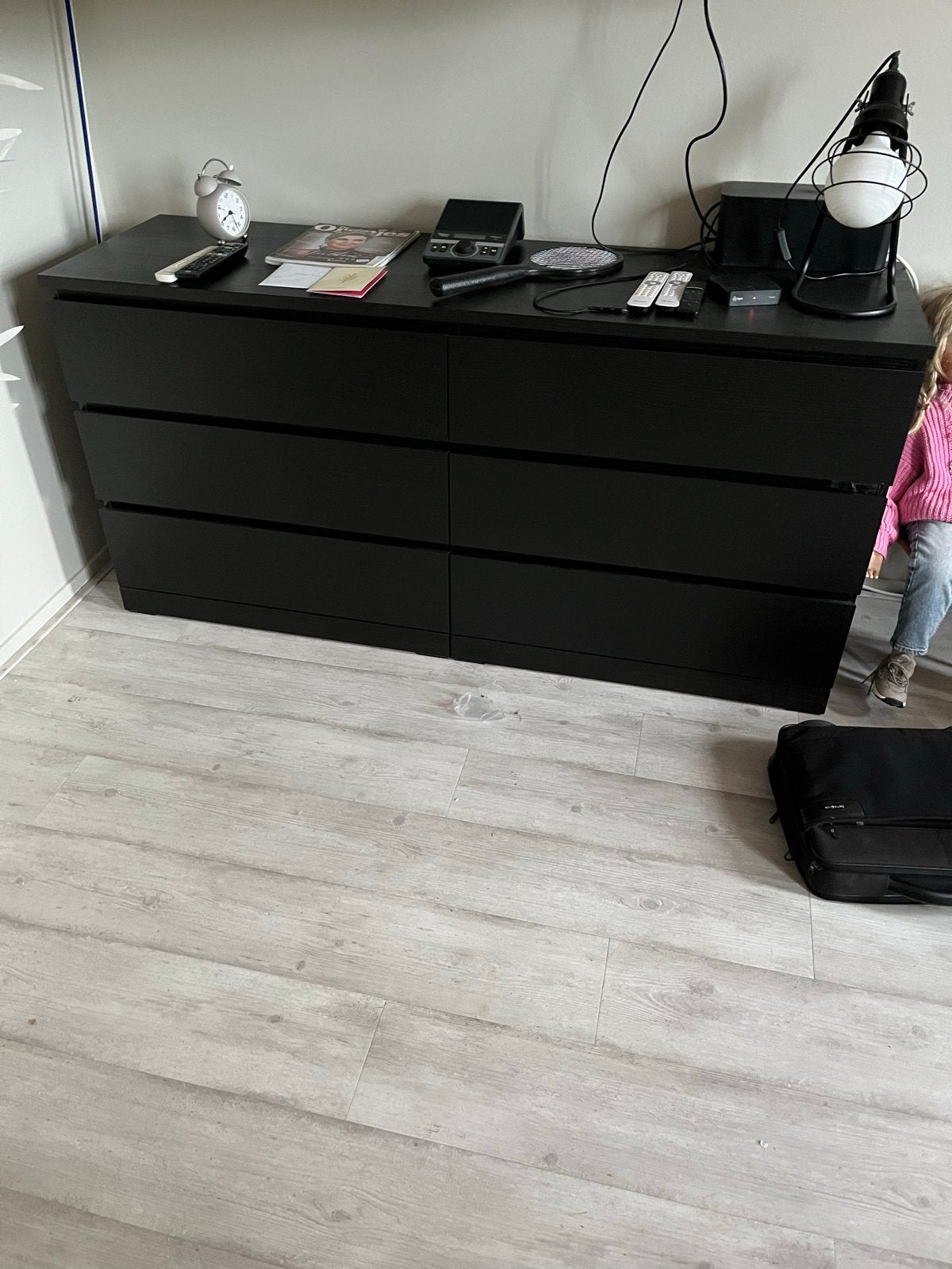IKEA Malm ladekast zwart met 6 laden, Huis en Inrichting, Kasten | Ladekasten, Ophalen, Gebruikt, 5 laden of meer, 100 tot 150 cm