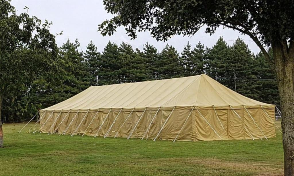 ️ Grote Legertent 6x20 meter van Polykatoen in nieuwstaat, Ophalen of Verzenden, Zo goed als nieuw