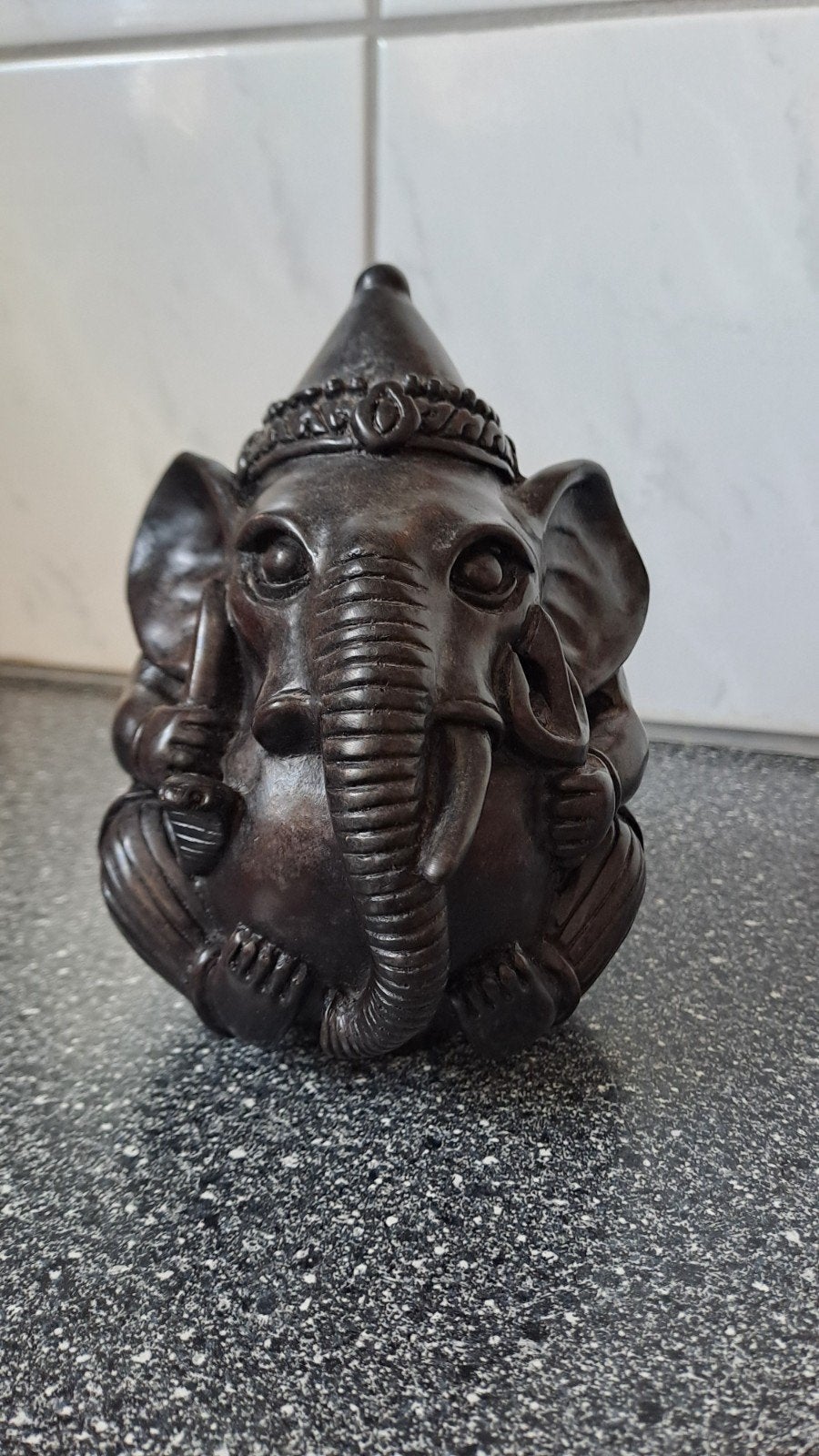 Ganesha Boeddha beeldje - Donkerbruin, Onbekend, Ophalen of Verzenden, Zo goed als nieuw, Onbekend