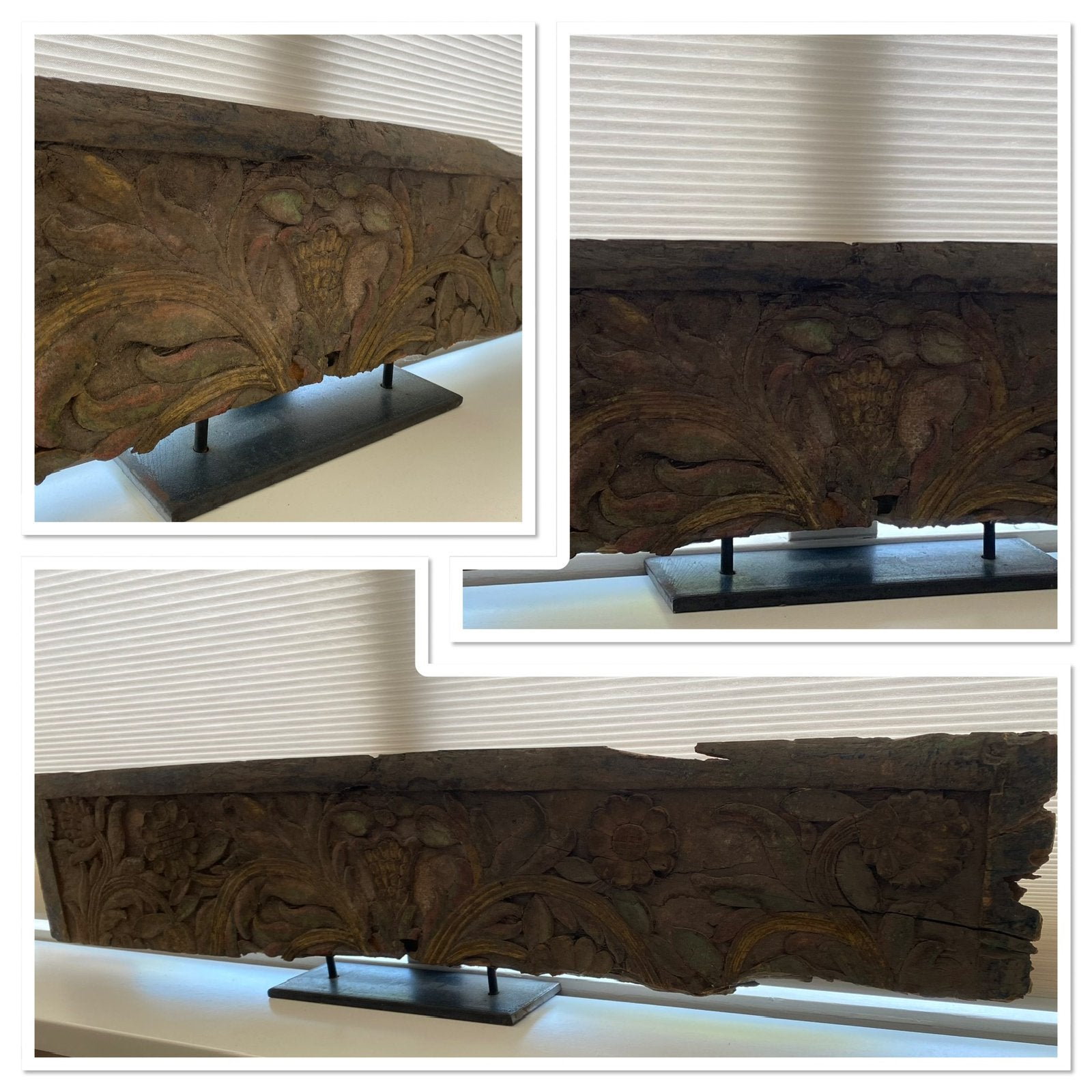 Houtsnijwerk op statief - sober - houten decoratie, Ophalen, Hout, Bruin, Landelijk