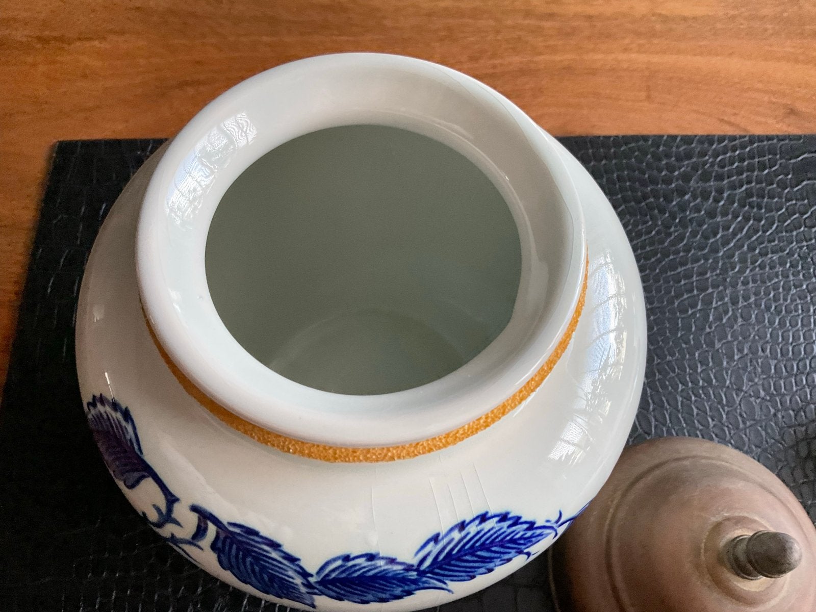 Antieke Delftsblauwe Tabakspot met Deksel - 25 cm, Ophalen of Verzenden