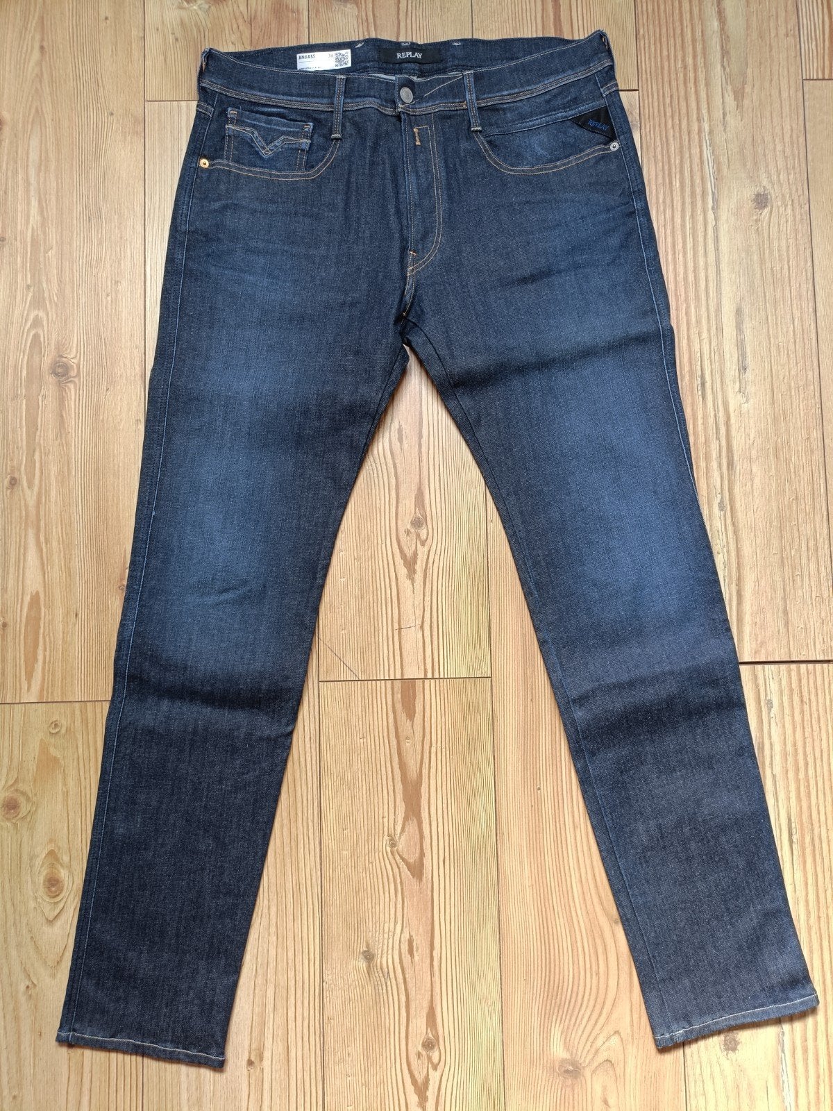 Replay anbass hyperflex maat 36-34, Ophalen of Verzenden, Nieuw, Blauw, W36 - W38 (confectie 52/54)