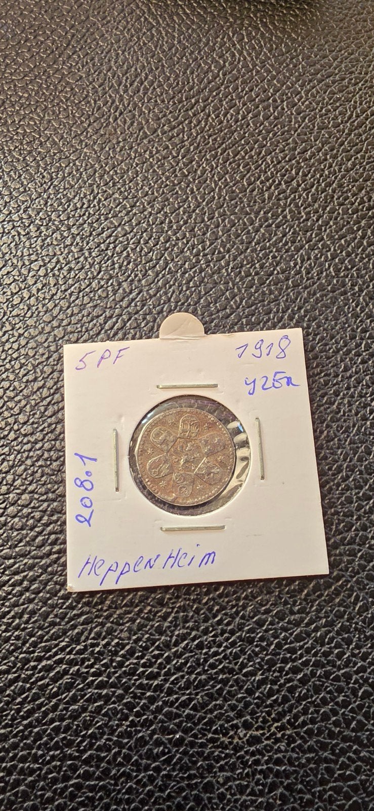 Duits notgeld 5 pfennig 1918 Heppeheim 208.1 ijzer, Ophalen of Verzenden, Duitsland, 2 euro