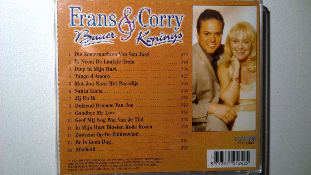 Frans Bauer & Corry Konings - Frans Bauer & Corry Konings, Ophalen of Verzenden, Zo goed als nieuw, Levenslied of Smartlap, Album