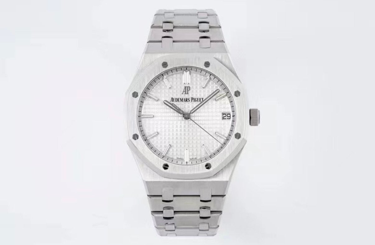 Audemars Piguet Royal Oak Automaat Horloge Witte wijzerplaat, Sieraden, Tassen en Uiterlijk, Overige merken, Staal, Polshorloge