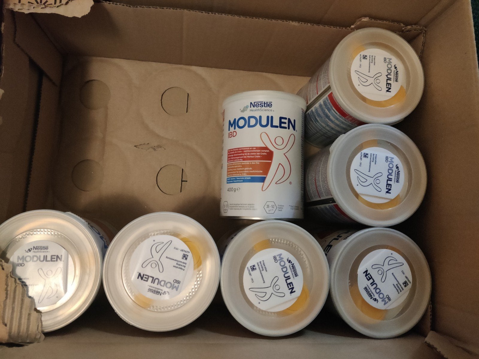 Nestlé Modulen IBD - 7 blikken (400g per blik), Ophalen of Verzenden