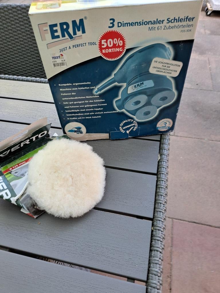 Ferm polijstmachine, Doe-het-zelf en Verbouw, Gereedschap | Slijpmachines, Ophalen of Verzenden, Zo goed als nieuw, Minder dan 700 watt