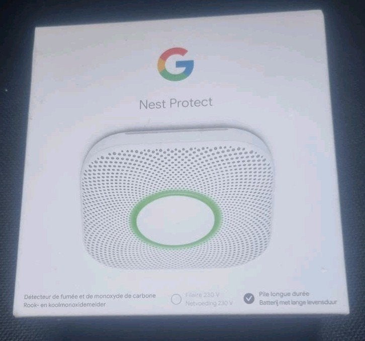 Google Nest Protect Rook- en Koolmonoxidemelder, Ophalen of Verzenden, Detector, Sensor of Melder, Rook