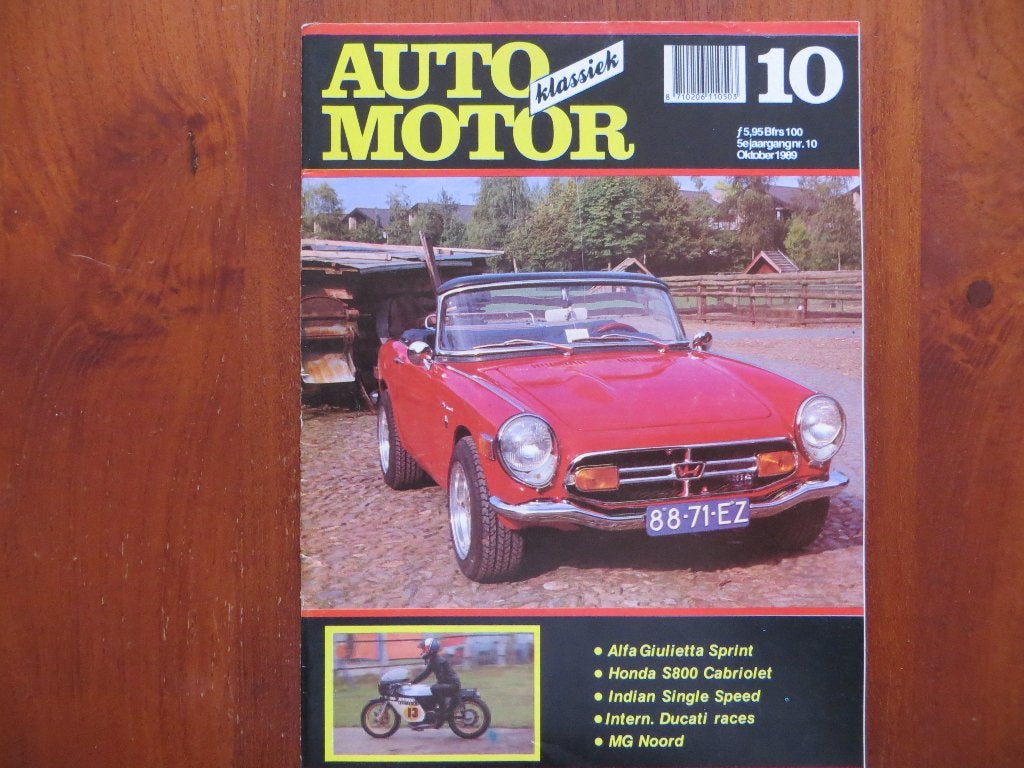 Auto Motor Klassiek 10 1989 Honda S800 Cabriolet, Alfa Romeo, Ophalen of Verzenden, Zo goed als nieuw, Alfa Romeo