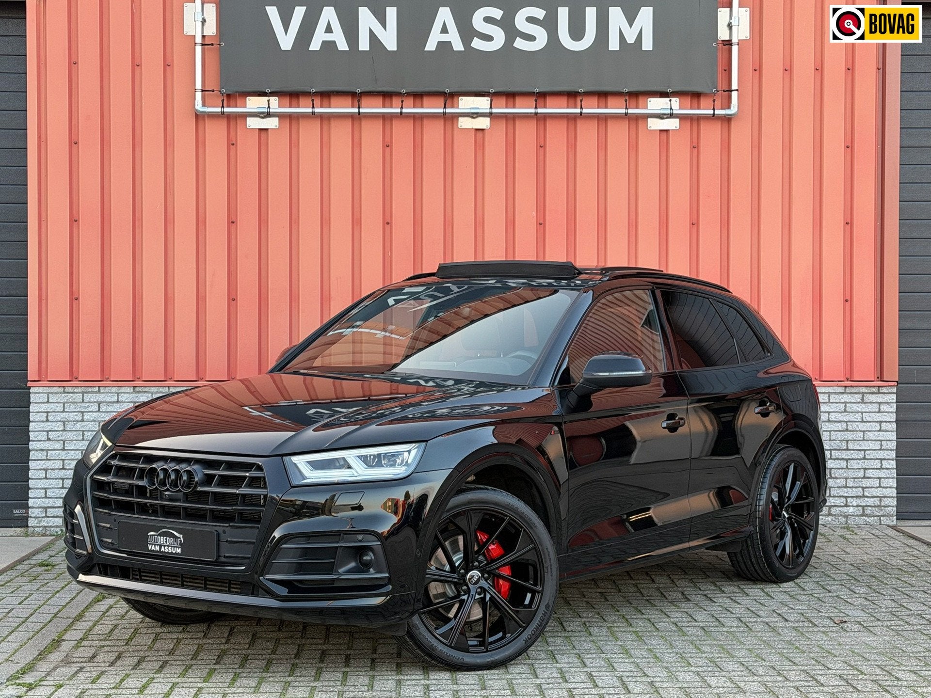Audi Q5 55 TFSI e Quattro Competit S-Line Pano 360 Leer SQ5, Auto's, Automaat, Dealer onderhouden, Gebruikt, Zwart