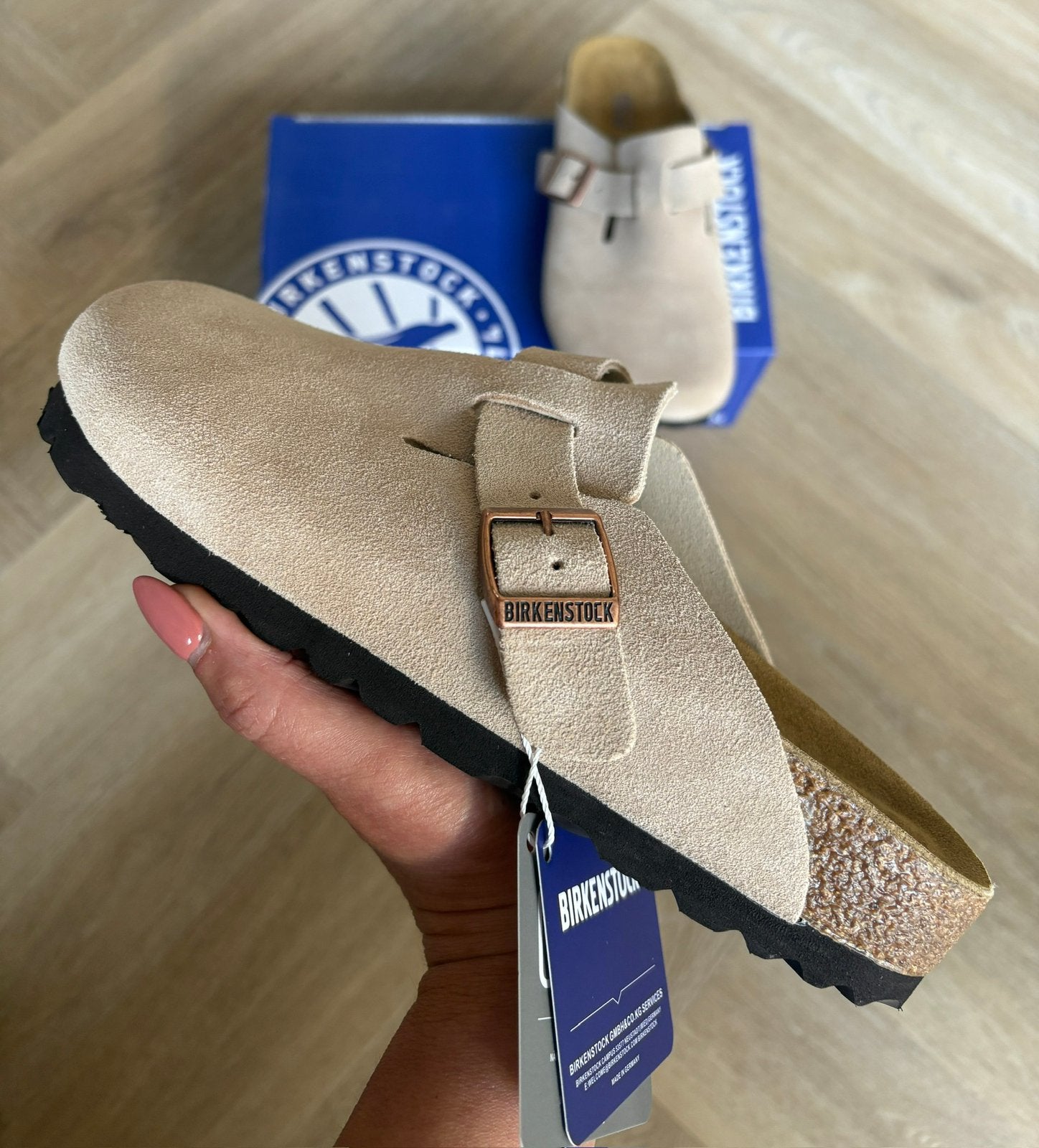 Nieuwe Birkenstock Boston Sand Maat 37, Kinderen en Baby's, Overige typen, Nieuw, Verzenden, Jongetje of Meisje