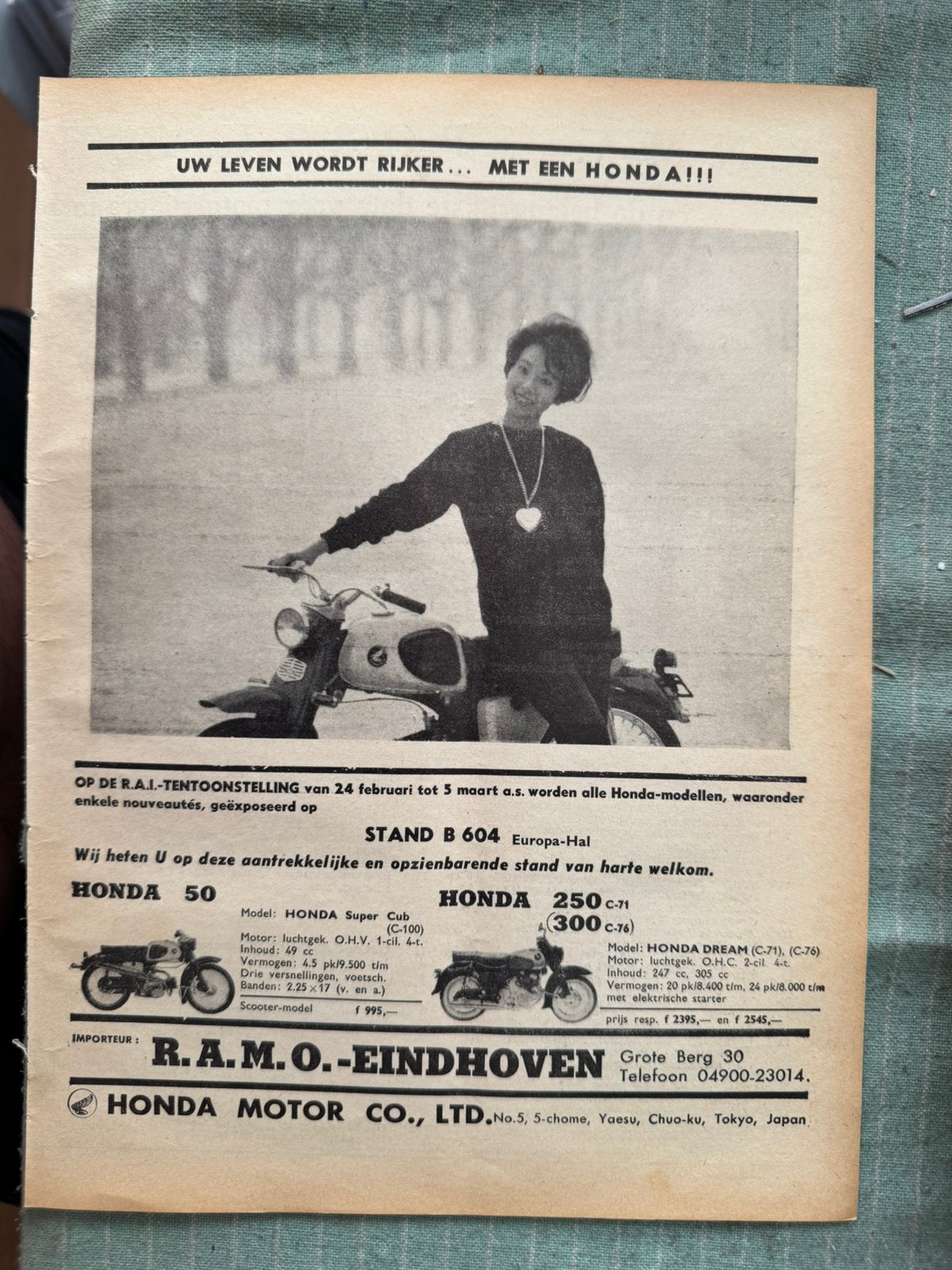 Advertentie Honda 50 Super Cub C-100, Ophalen of Verzenden, Zo goed als nieuw, Motoren