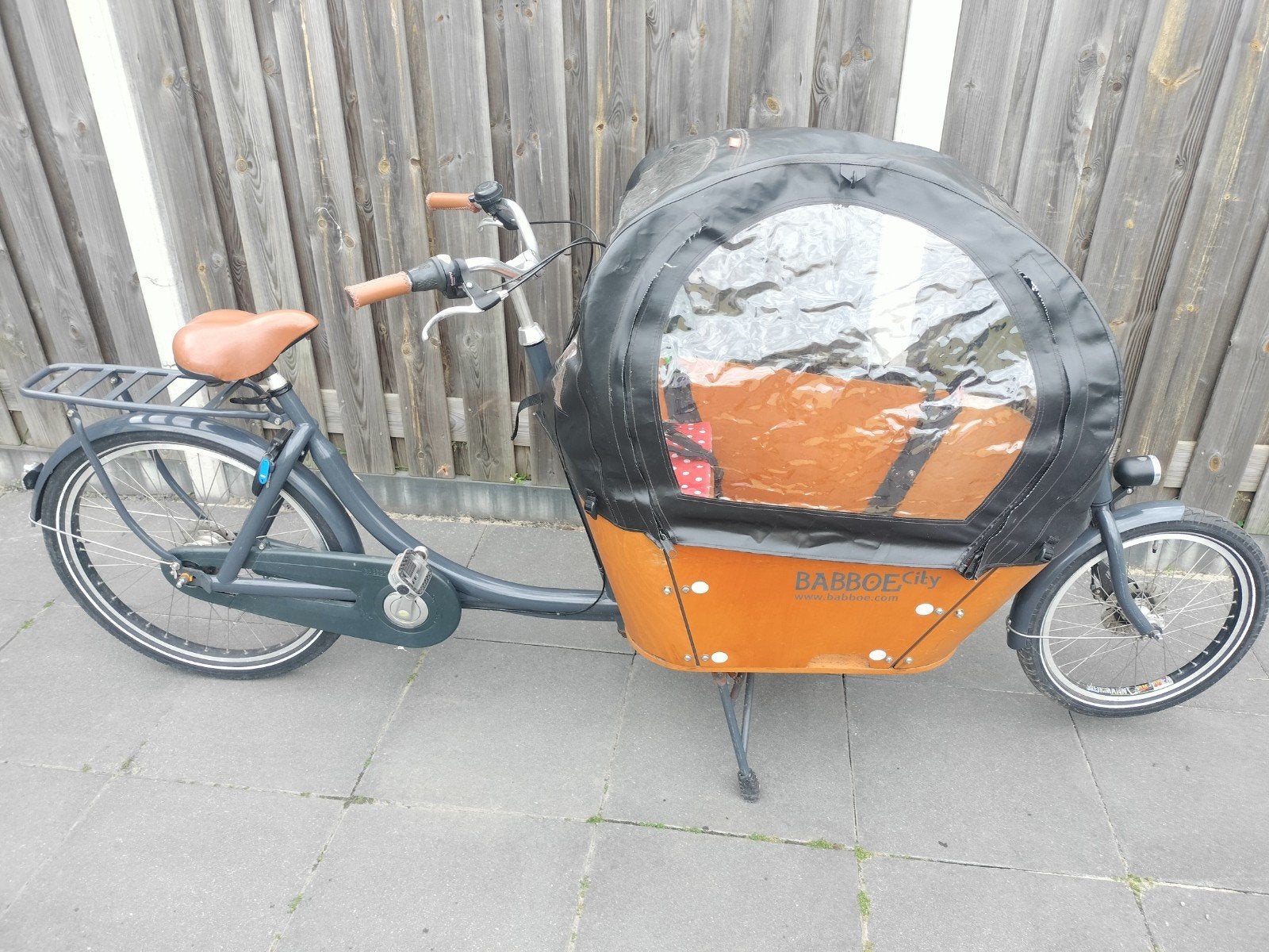 Babboe bakfiets city, Ophalen of Verzenden, Gebruikt, 4 kinderen of meer, Huif