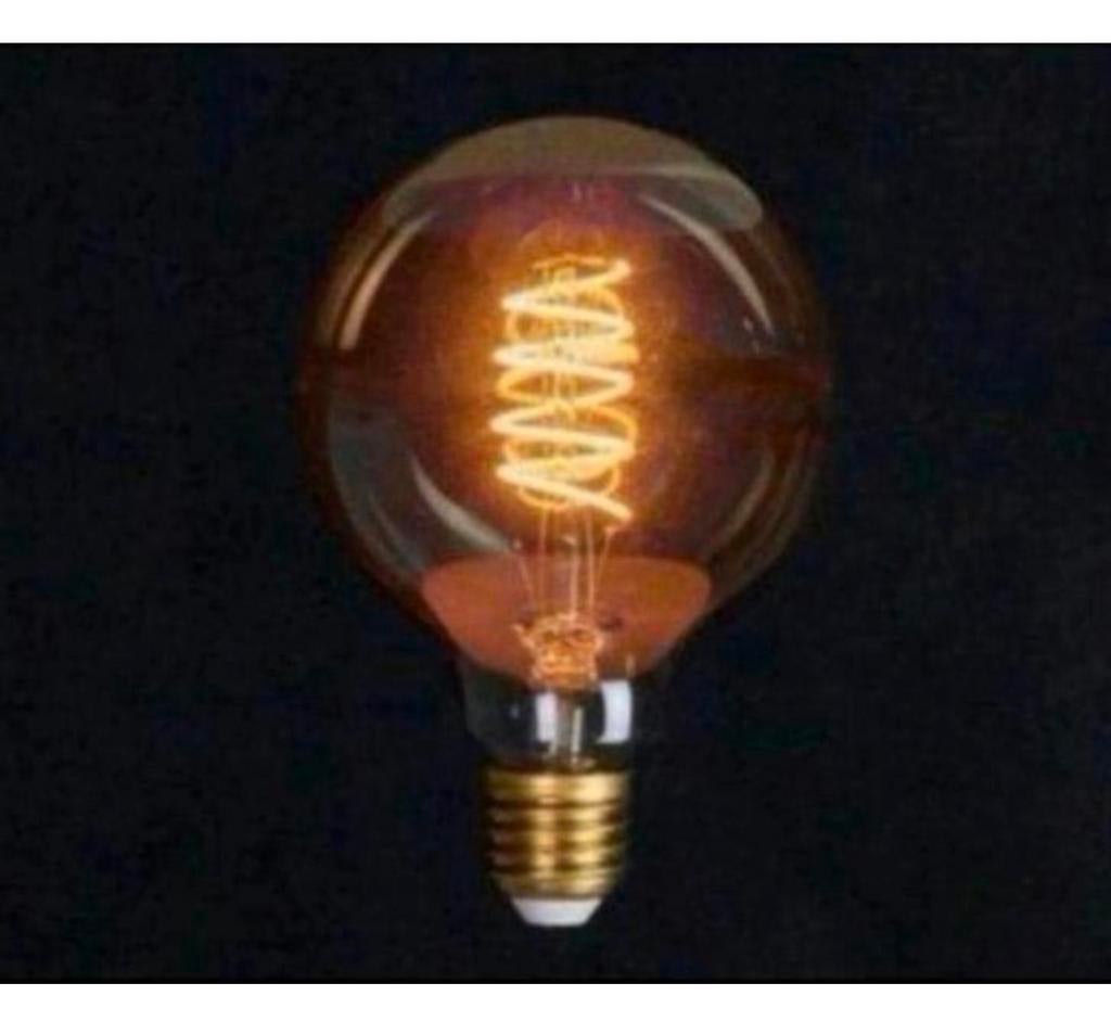 2x Spiraal lamp 80x120 E27 vintage 40W deco LED evt 48 stuks, 30 tot 60 watt, Led-lamp, Soft of Flame, Nieuw