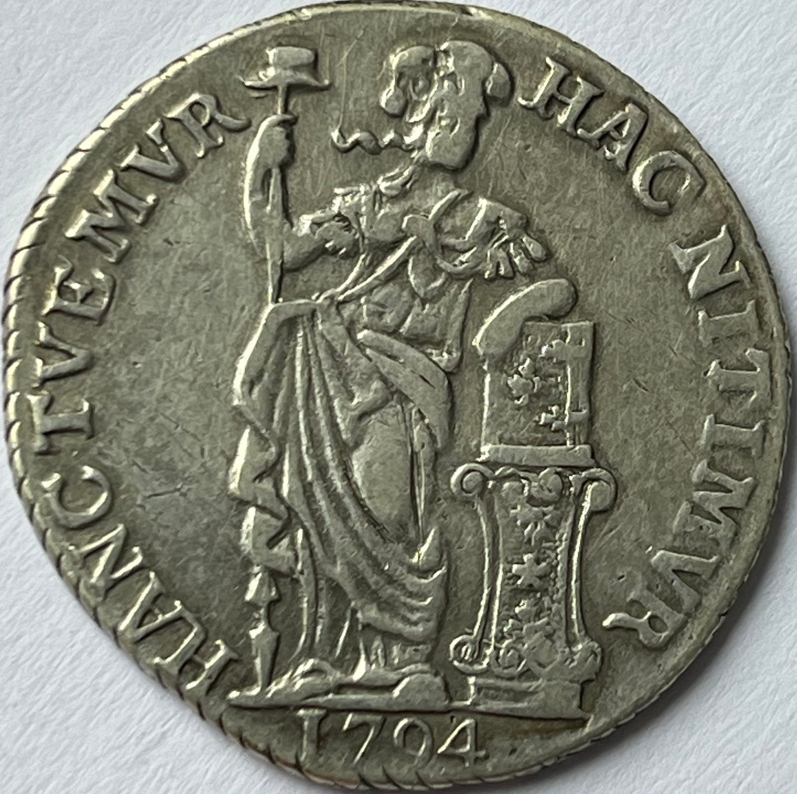 West-Friesland mooie zilveren gulden 1794, Postzegels en Munten, 1 gulden, Vóór koninkrijk, Zilver, Ophalen of Verzenden