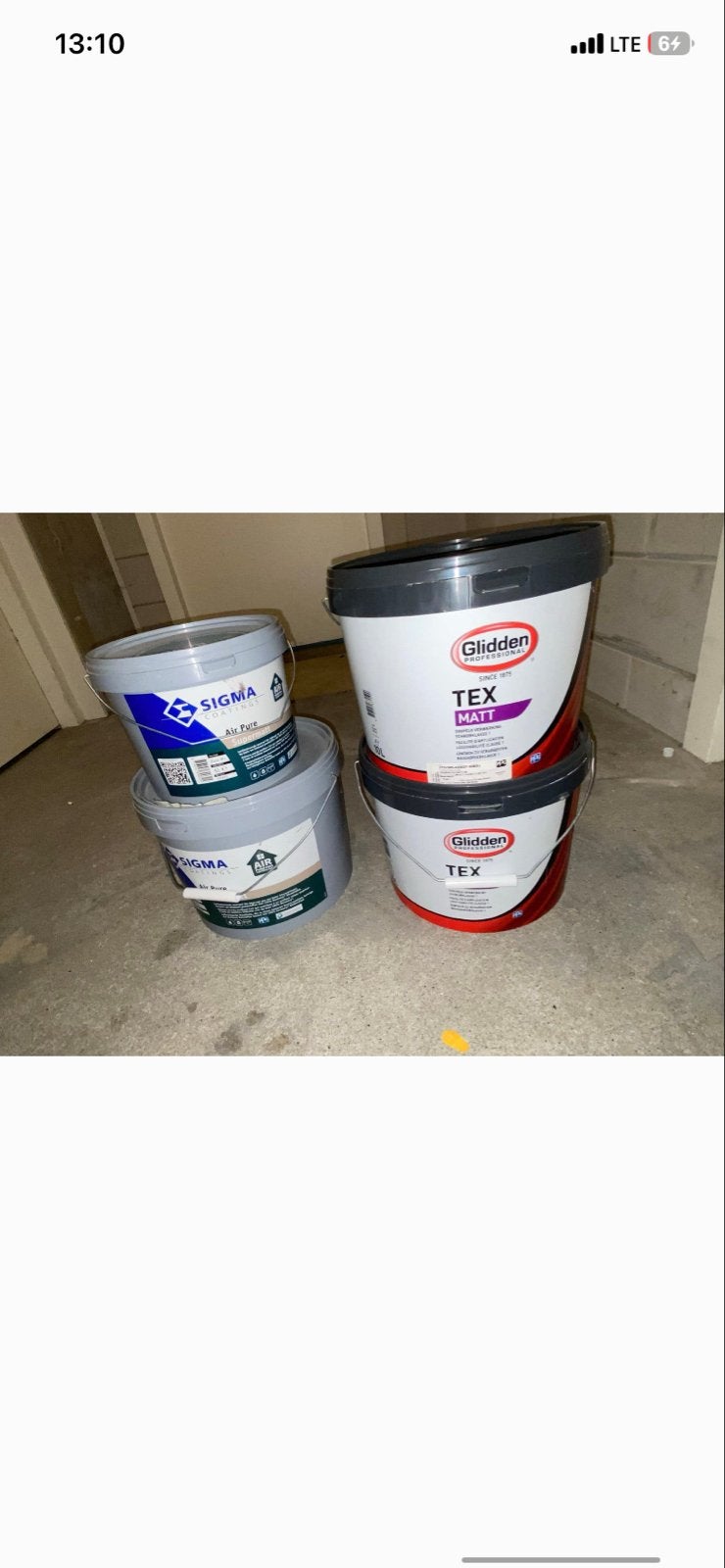 Verf: Sigma Air Pure en Glidden Tex Mat, Wit, Nieuw, Ophalen of Verzenden, Verf