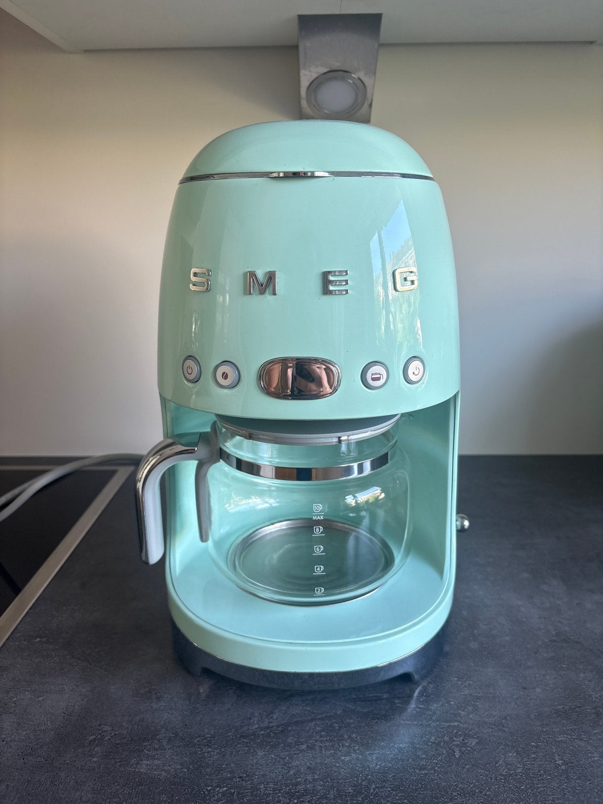 Smeg Koffiefiltermachine - Slow Coffee in Mintgroen, Ophalen, Gebruikt, Koffiemachine, Gemalen koffie