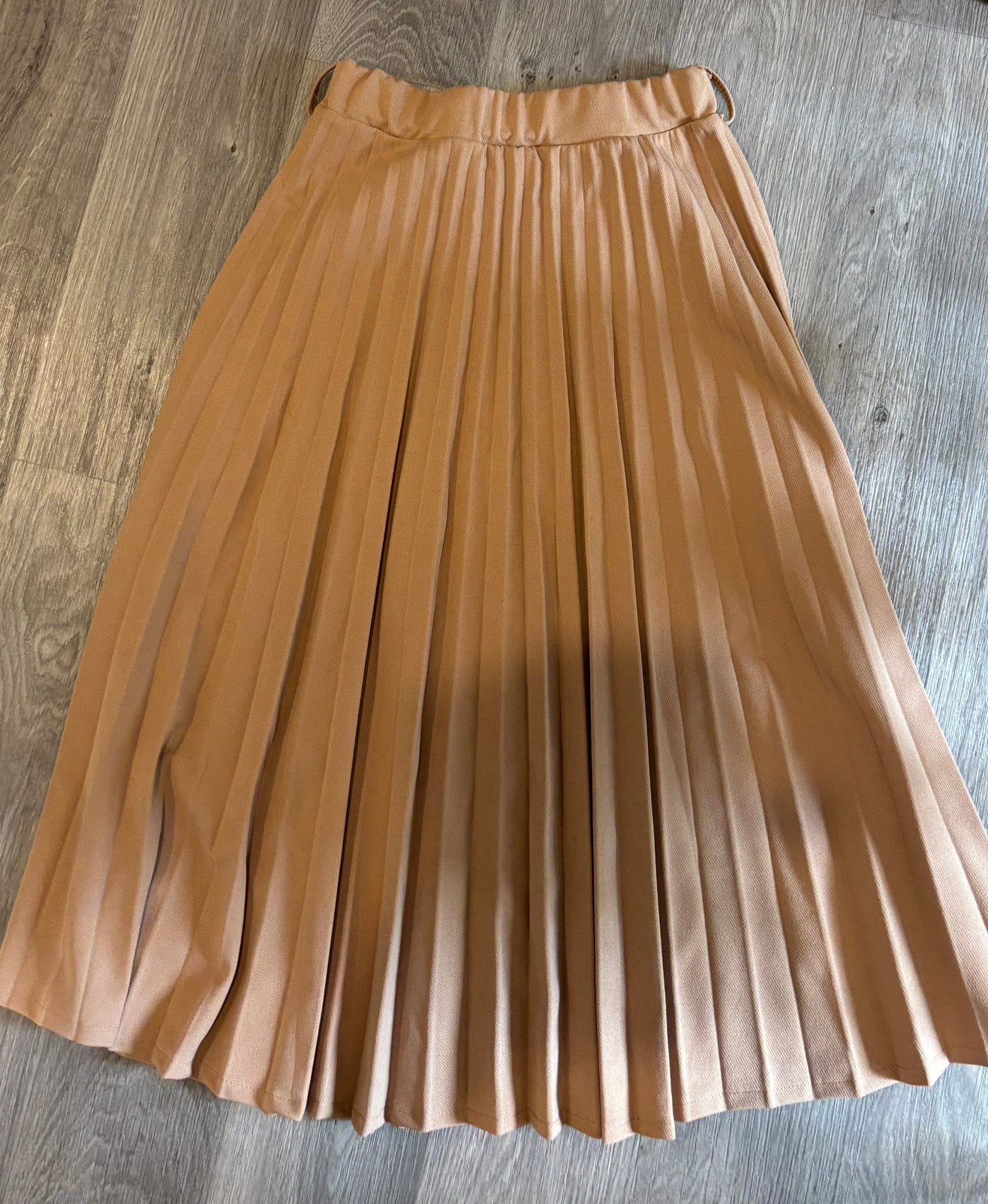 Beige bruine plisse rok, Kleding | Dames, Beige, Ophalen of Verzenden, Zo goed als nieuw, Maat 36 (S)