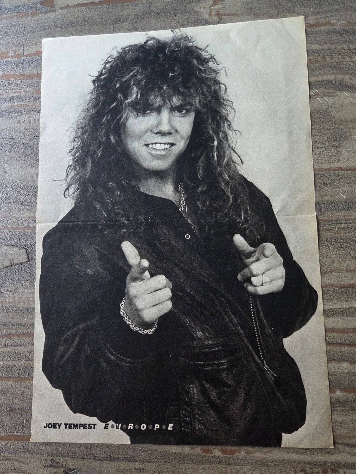 Joey Tempest Europe Poster - Vintage Muziek Poster, Ophalen of Verzenden, Zo goed als nieuw, A1 t/m A3, Muziek
