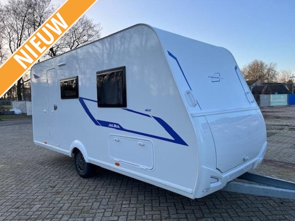 Caravelair Alba 462 2026 enkele bedden AKTIE, Caravans en Kamperen, Schokbreker, Standaardzit, Bedrijf, 750 - 1000 kg