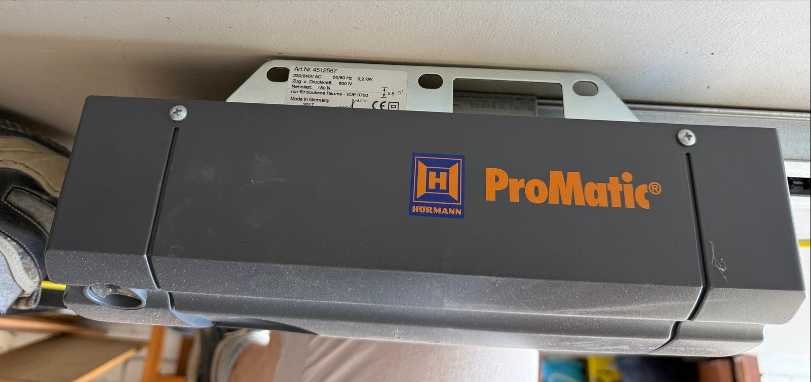 Hörmann ProMatic 3 Garagedeuropener met afstandsbediening, Doe-het-zelf en Verbouw, Deuren en Horren, Ophalen, Garagedeur, Zo goed als nieuw
