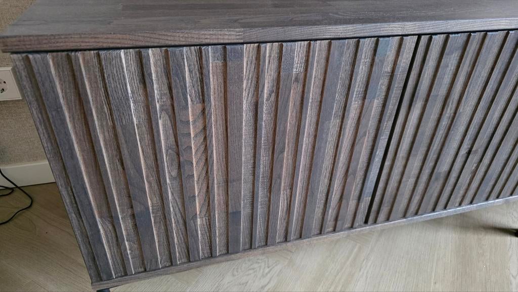 2x Woood Gravure tv meubel- espresso, Huis en Inrichting, Kasten | Televisiemeubels, Ophalen, Gebruikt, 25 tot 50 cm, Minder dan 100 cm