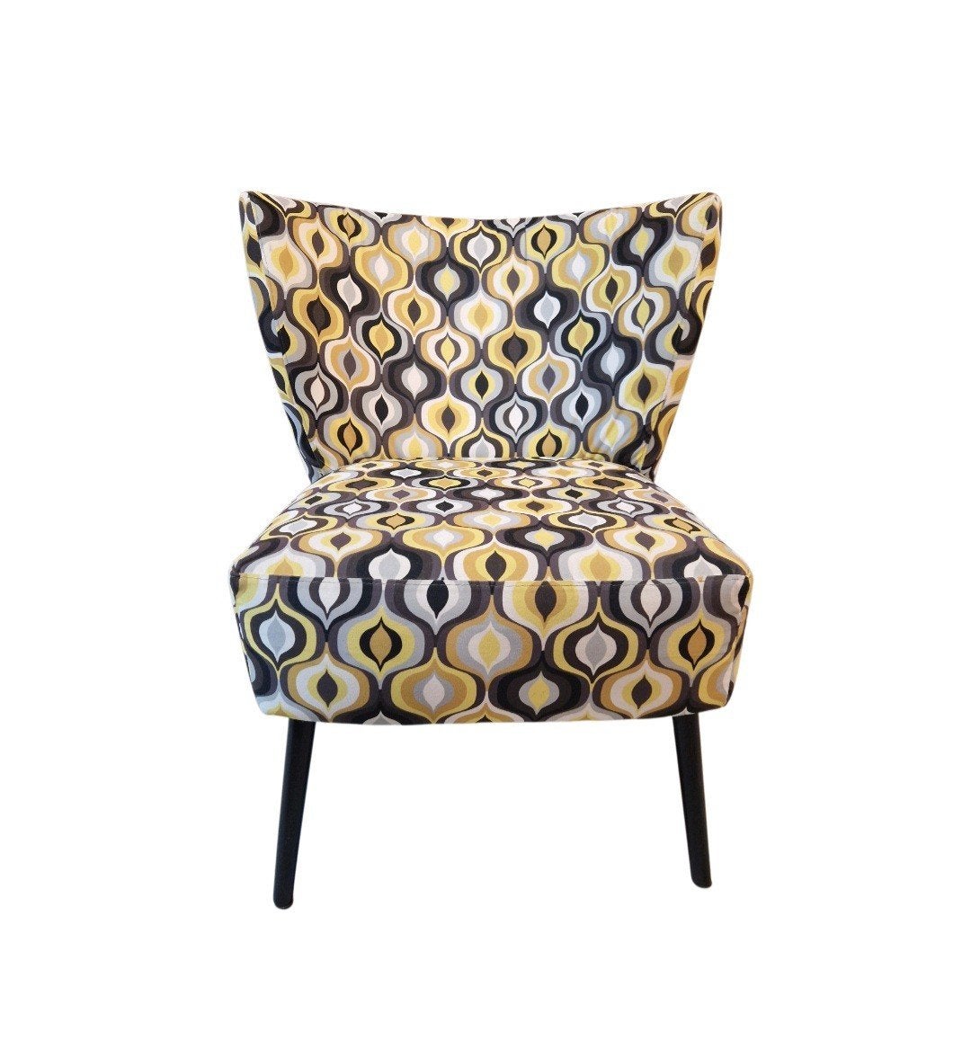 retro fauteuil cocktail stoel clubfauteuil, Hout, Gebruikt, Minder dan 75 cm, Ophalen of Verzenden