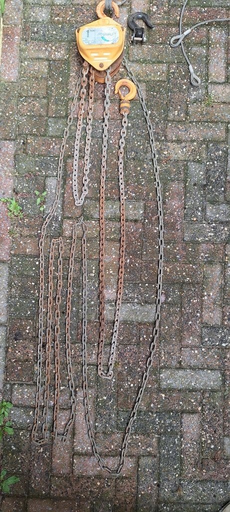 Masterlift kettingtakel 1 ton – 3 meter, Ophalen, Gebruikt, Handmatig