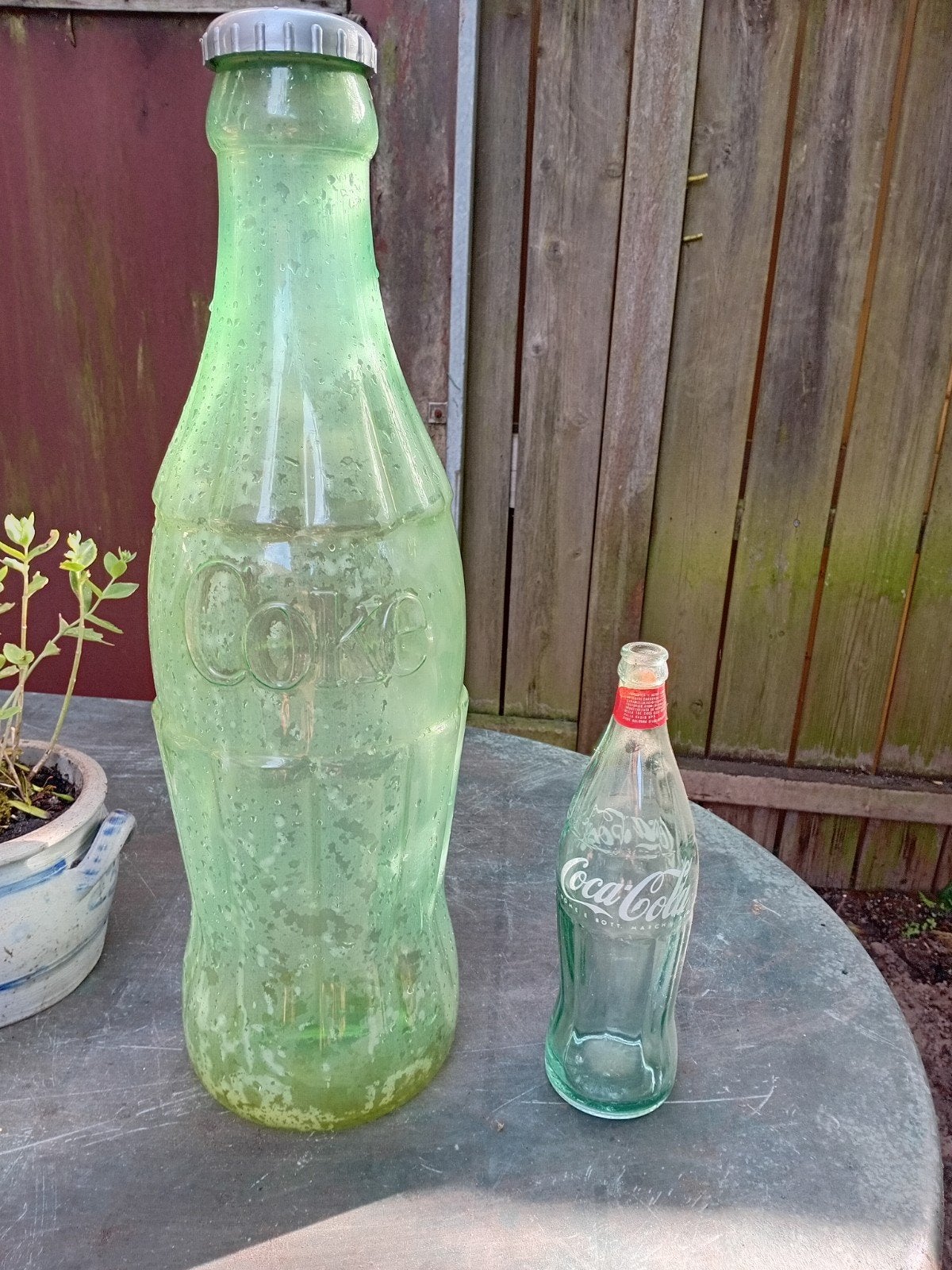 Grote Coca-Cola Spaarpot / Fles - Vintage Literfles, Verzamelen, Ophalen of Verzenden, Gebruikt