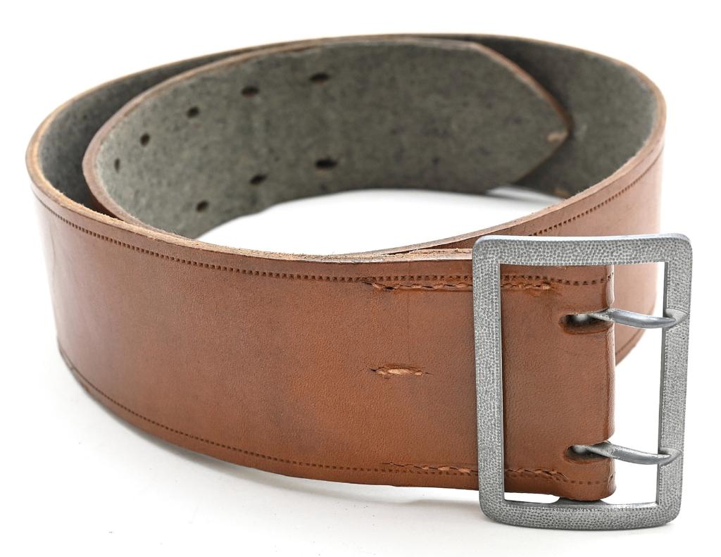 Bruin Leren Wehrmacht Officier Riem (100cms), Verzenden, Luchtmacht, Duitsland, Kleding of Schoenen