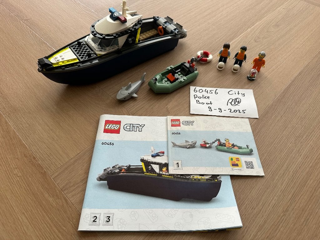 Lego City Politie Patrouilleboot 60456 met minifiguren, City, Lego, Ophalen of Verzenden, Zo goed als nieuw