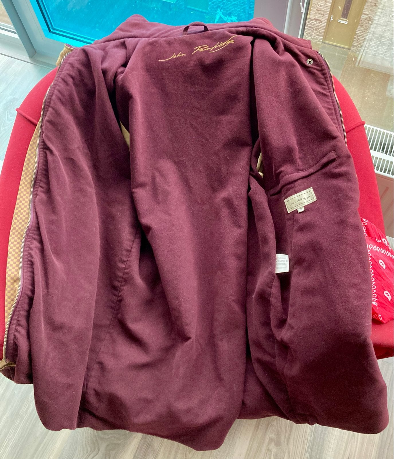 John Partridge Gevoerde Waxcoat Maat 18, Ophalen of Verzenden, Gedragen, Maat 46/48 (XL) of groter, Bruin