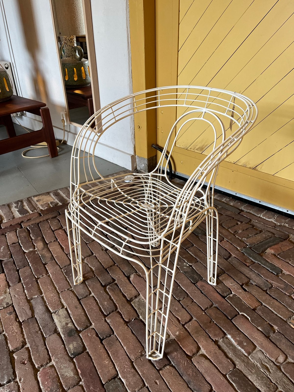 Unieke metalen stoel in de stijl van Harry Bertoia, Ophalen