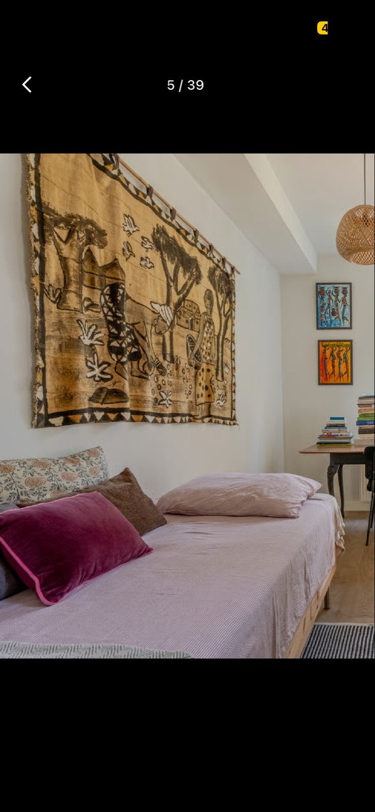 Schilderij doek Afrikaans, Ophalen, Wanddecoratie, Textiel, Afrika