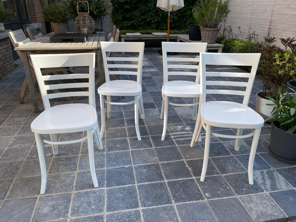 cafestoelen eetkamerstoelen thonet stoelen in kleur, Gebruikt, Bruin, Verzenden, Stof