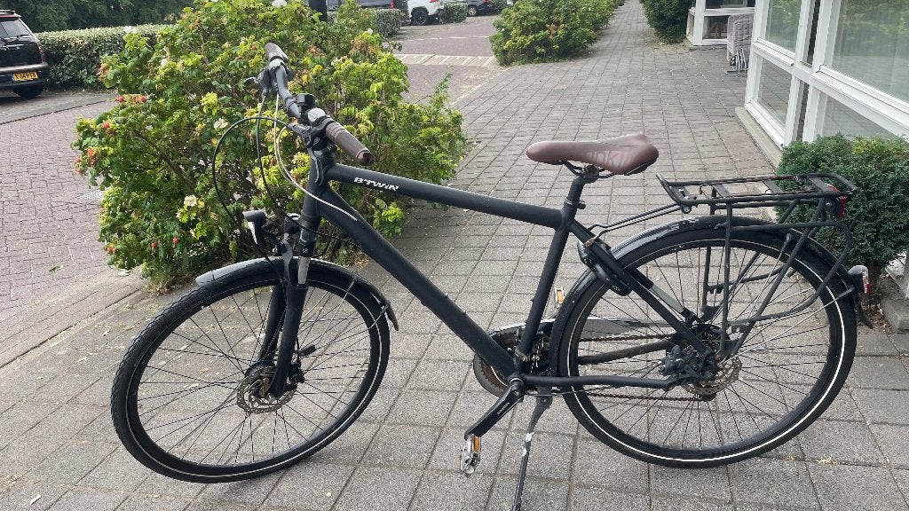 Sportieve fiets 27 versnellingen B-TWIN hoprider 900 Maat M, Gebruikt, Versnellingen, Schijfrem, 53 tot 57 cm