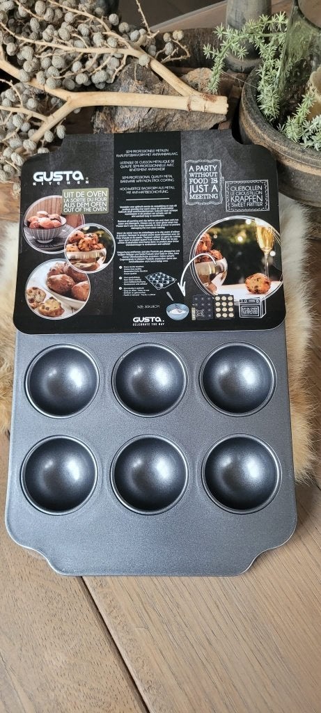 Gusto Oliebollen en muffin bakvorm - Nieuw, Hobby en Vrije tijd, Ophalen of Verzenden, Nieuw, Cupcakes, Bakvorm