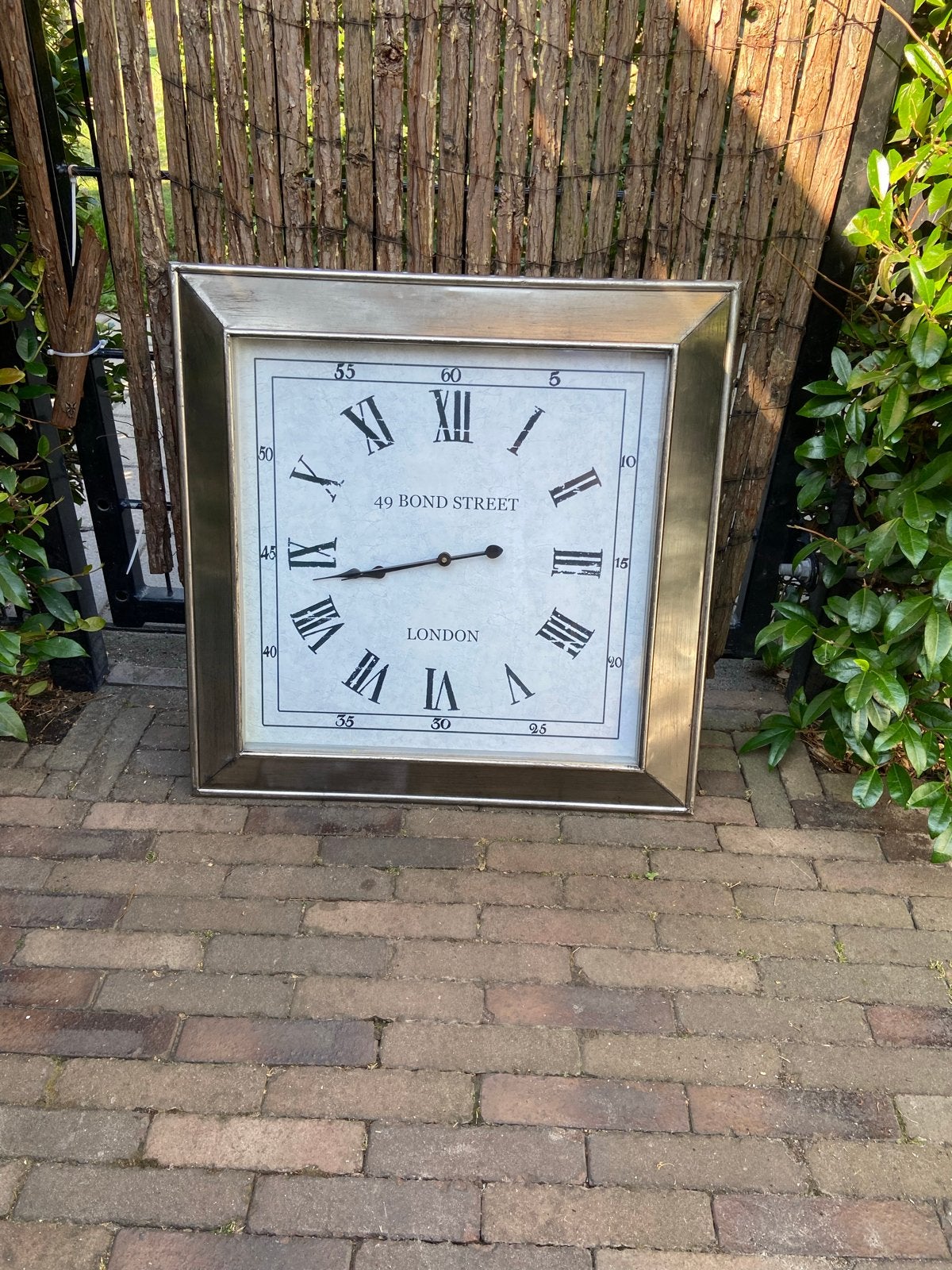 Grote wandklok zilver 65 x 65, Ophalen