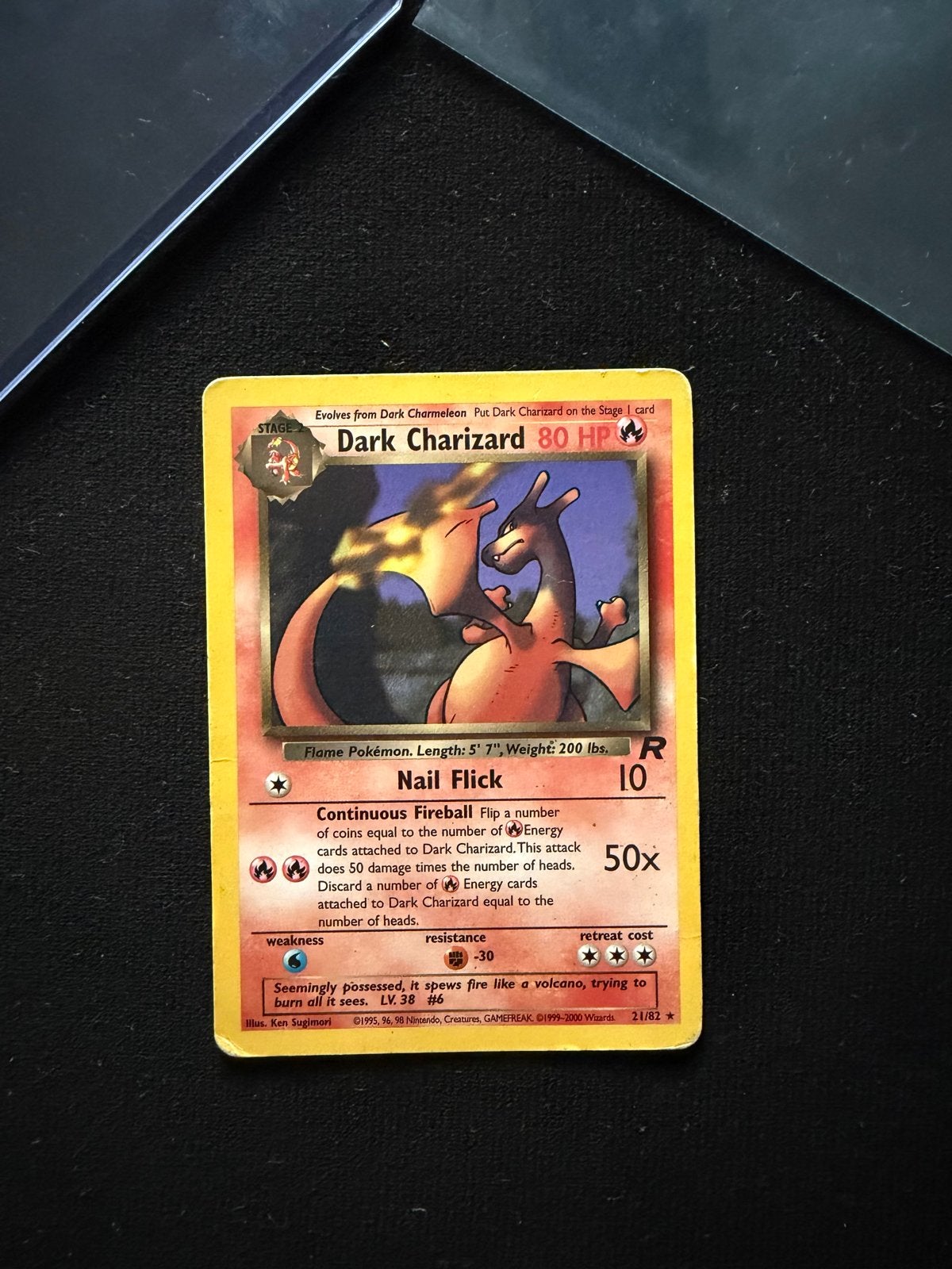 Dark Charizard 21/82 non holo (Team Rocket), Hobby en Vrije tijd, Verzamelkaartspellen | Pokémon, Ophalen of Verzenden, Gebruikt