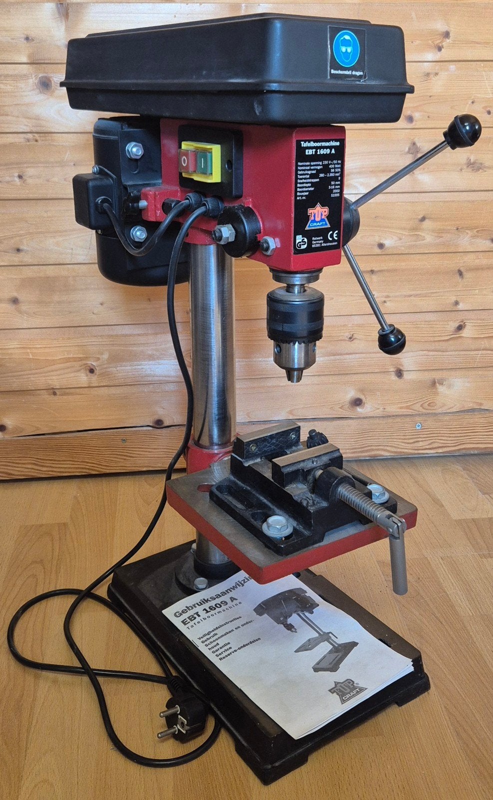 Tafelboormachine Top Craft EBT 1609 A, Ophalen, Kolomboormachine