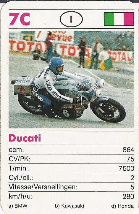 Kw3692 ----- motorkaartje ducati (7c), Ophalen of Verzenden, Zo goed als nieuw, Auto's