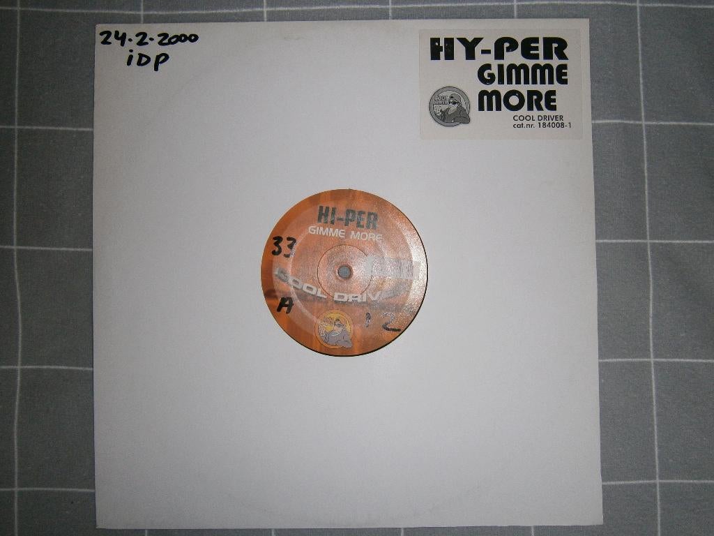 Hi-per – Gimme More. 2000. Belgium. Club Trance, Jumpstyle, Cd's en Dvd's, Ophalen, Gebruikt, Originele persing, Techno of Trance