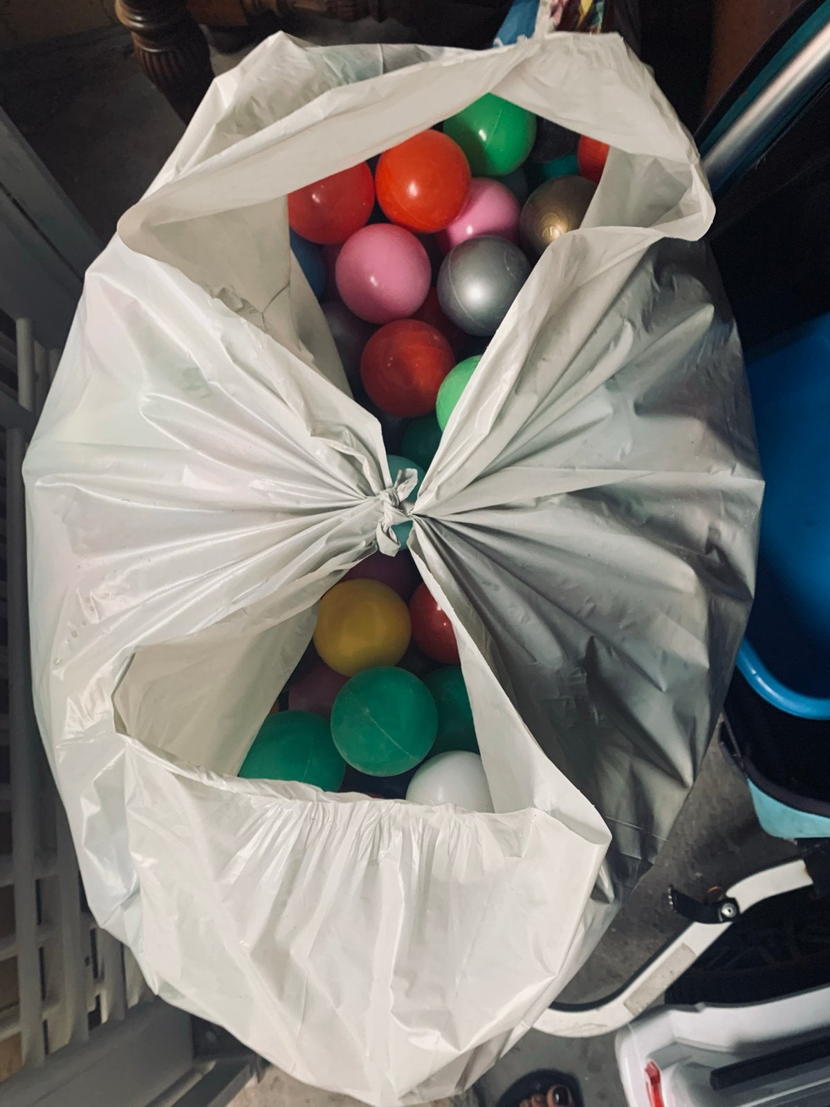 Grote zak ballenbak ballen in diverse kleuren, Ophalen, Gebruikt, Jongen of Meisje