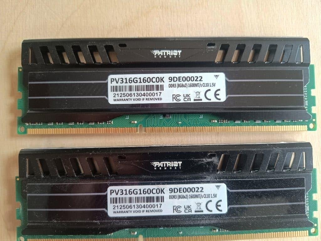 computergeheugen 2x 8 GB (16 GB), DDR3, Ophalen of Verzenden, Zo goed als nieuw, Desktop