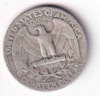 USA 1/4 Dollar 1941 D  Zeer Goed, Verzenden, Noord-Amerika, Losse munt, Zilver