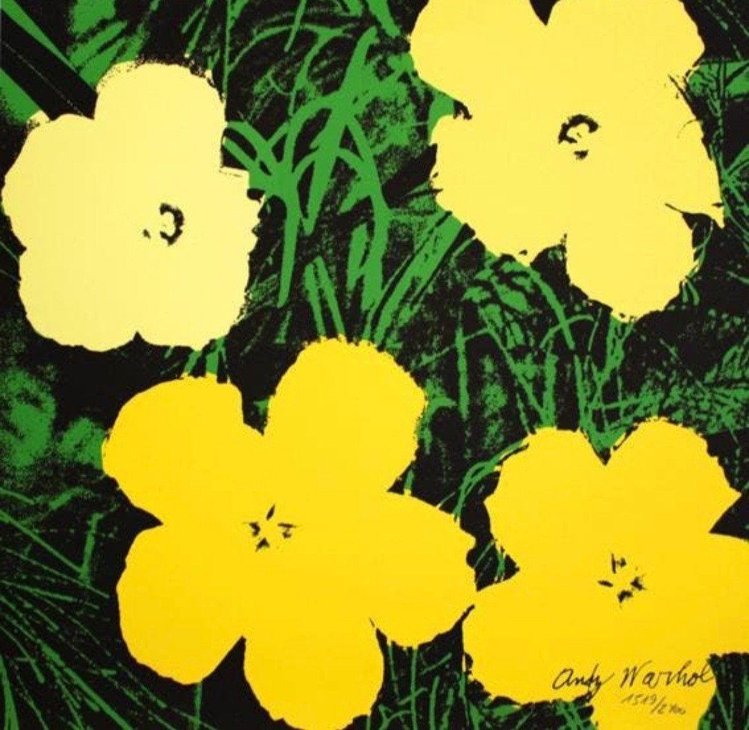 Andy Warhol Litho Flowers yellow, Ophalen