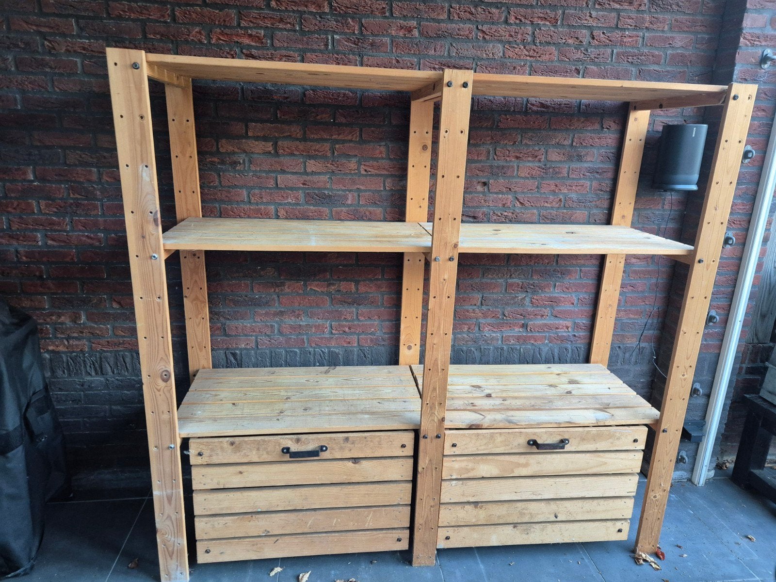 2x IKEA Ivar Stellingkast met rolbakken, Ophalen, Gebruikt