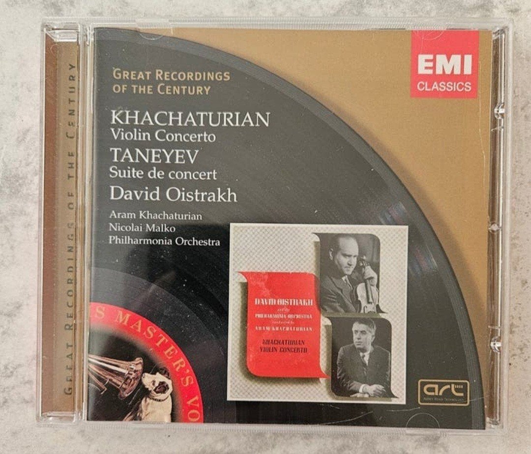 Khachaturian / Taneyev - David Oistrakh (EMI Great Recording, Ophalen of Verzenden, Romantiek, Gebruikt, Orkest of Ballet
