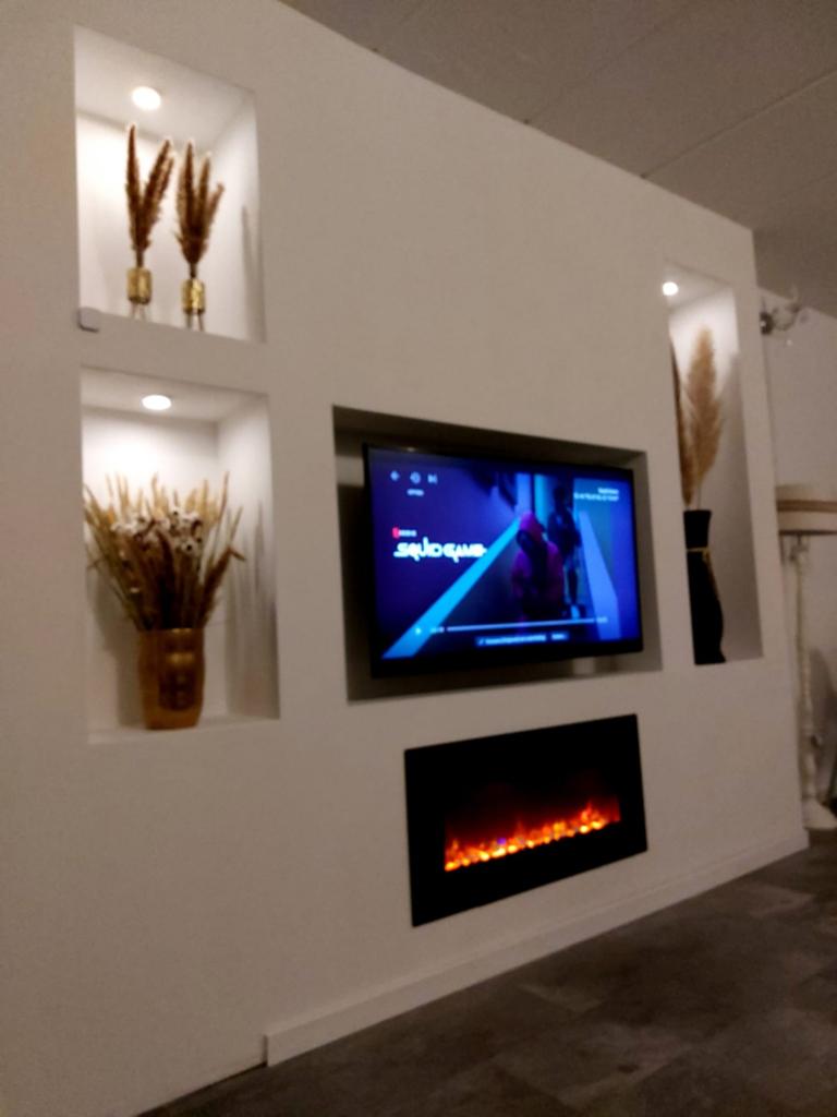 Moderne elektrische sfeerhaard - Inbouwmodel, Huis en Inrichting, Haarden, Nieuw, Elektrische haard, Ophalen of Verzenden