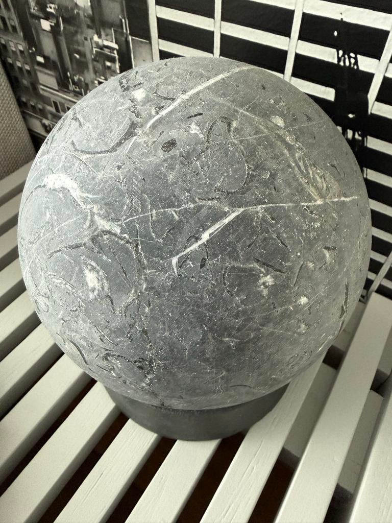 Marmeren Bal voor Tuin - Licht Verweerd, Ø 18 cm, Ophalen, Gebruikt, Steen, Abstract beeld